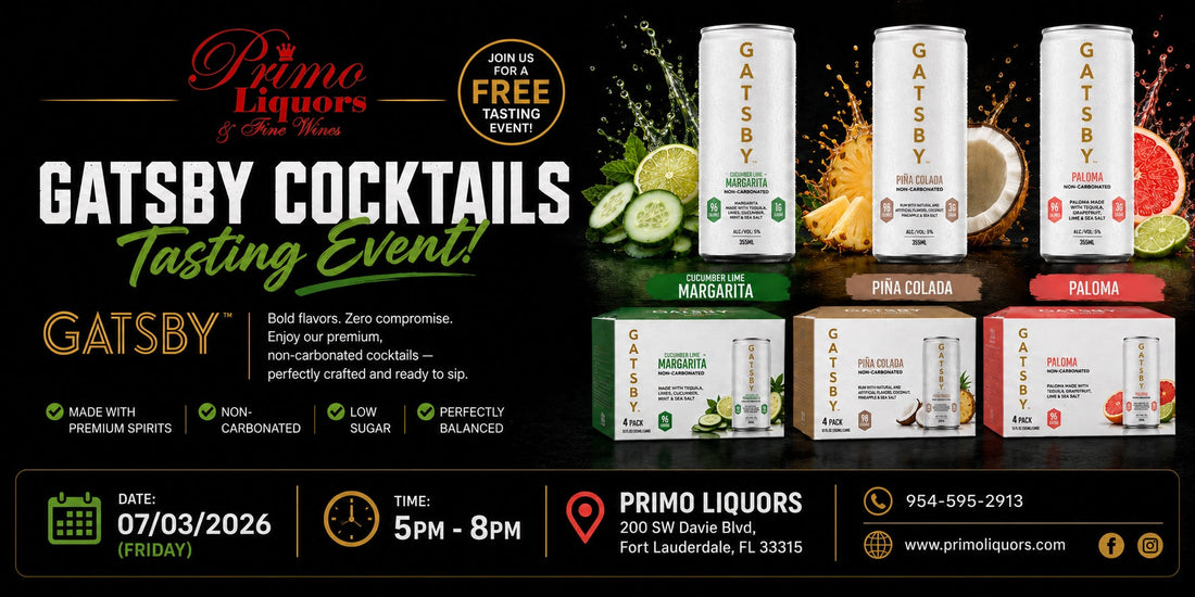 Free Gatsby Cocktails Tasting Event at Primo Liquors – July 3, 2026 | Fort Lauderdale
