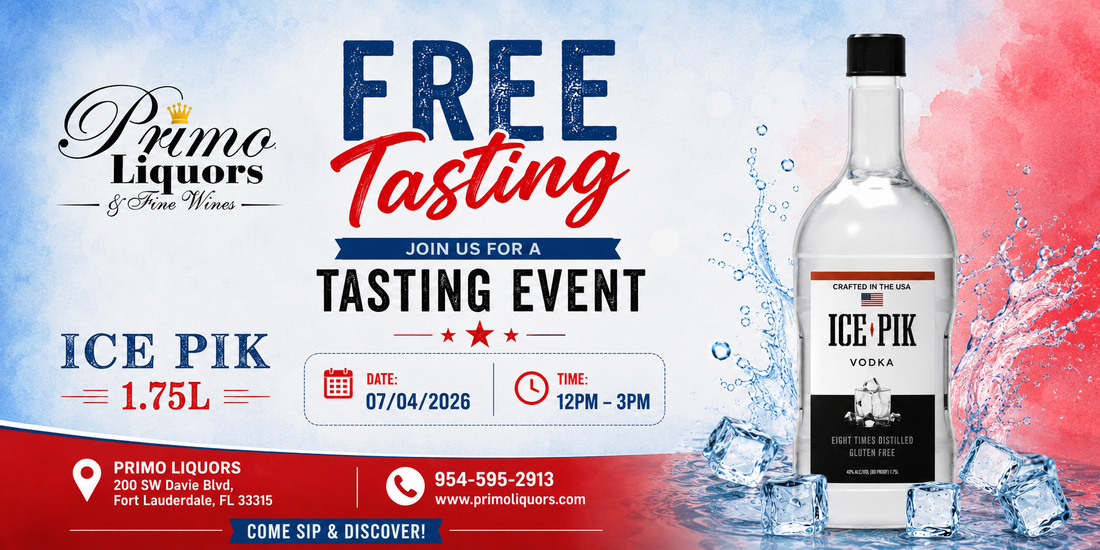 Free Ice Pik Vodka 1.75L Tasting Event at Primo Liquors Fort Lauderdale – July 4, 2026