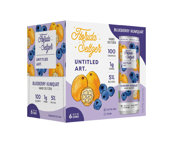 Untitled Art Florida Seltzer Blueberry Kumquat 12oz 6-Pack Can