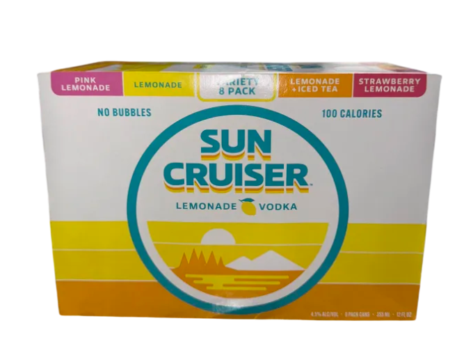 Sun Cruiser Lemonade Vodka Variety Pack 12oz 8-Pack Can