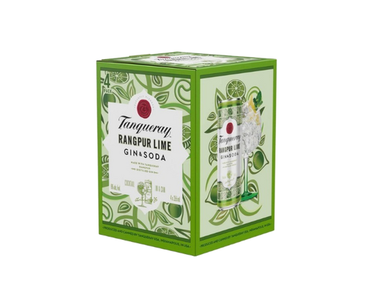 Tanqueray Rangpur Lime Gin & Soda 355ml 4-Pack Can