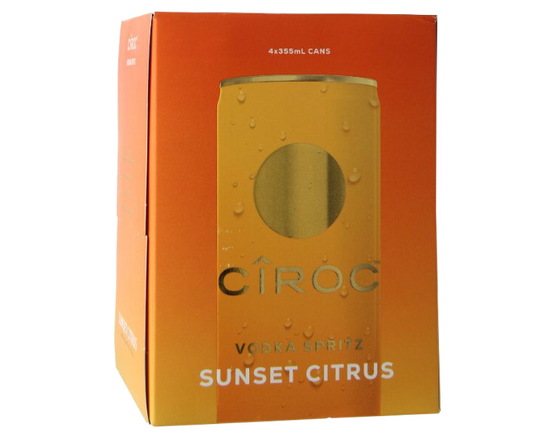 Ciroc Vodka Spritz Sunset Citrus 355ml 4-Pack Can