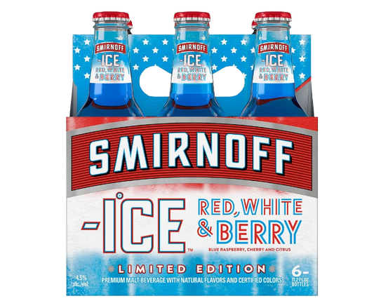 Smirnoff Ice Red White And Berry 11.2oz 6-Pack Bottle