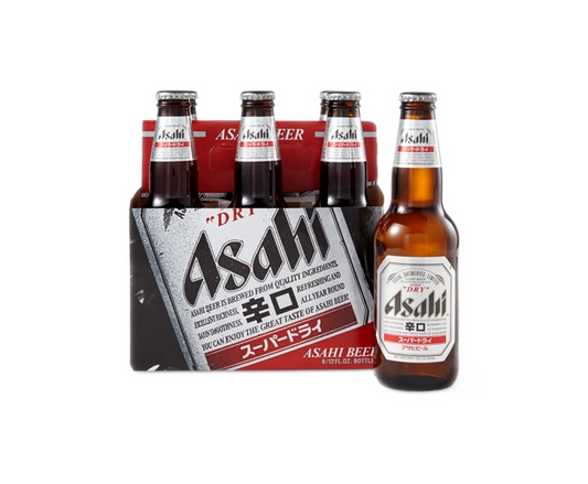 Asahi Dry Beer 12oz 6-Pack Bottle