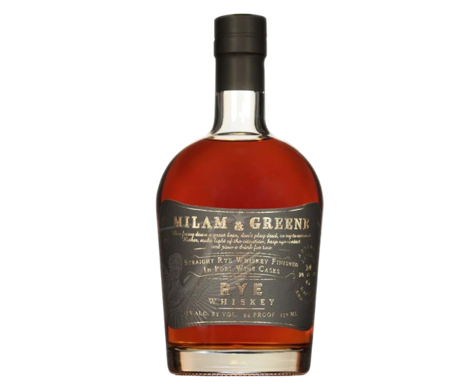 Milam & Greene Port Cask Straight Rye 750ml