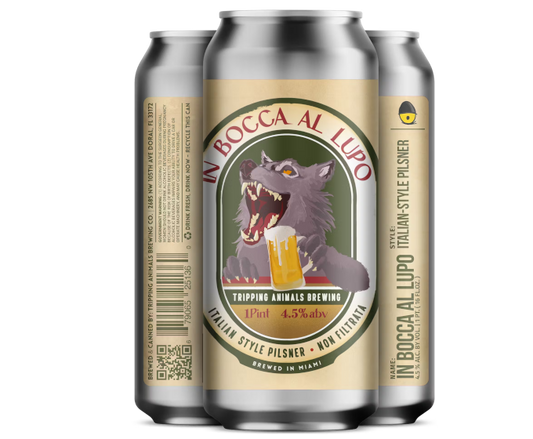 Tripping Animals In Bocca AI Lupo 16oz 4-Pack Can