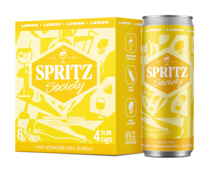 Spritz Society Lemon 8.4oz 4-Pack Can