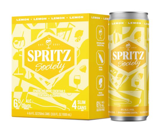 Spritz Society Lemon 8.4oz 4-Pack Can