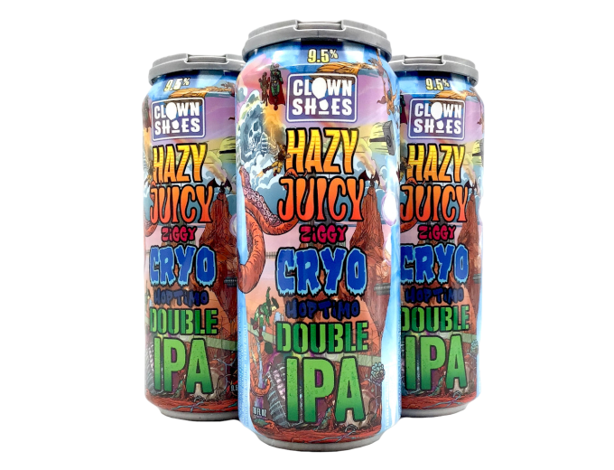 Clown Shoes Hazy Juicy Cryo Double IPA 16oz 4-Pack Can