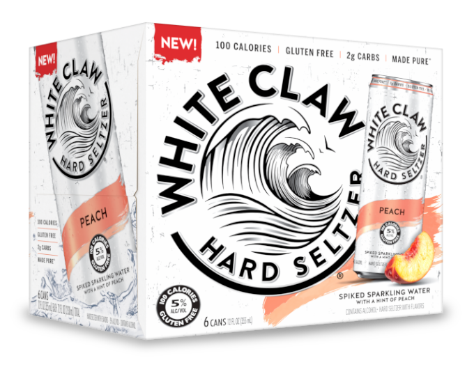 White Claw Hard Seltzer Peach 12oz 6-Pack Can