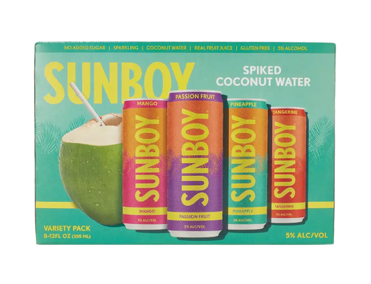 Sunboy Spiked Sparkling Coconut Water Variety Pack 12oz 8-Pack Can