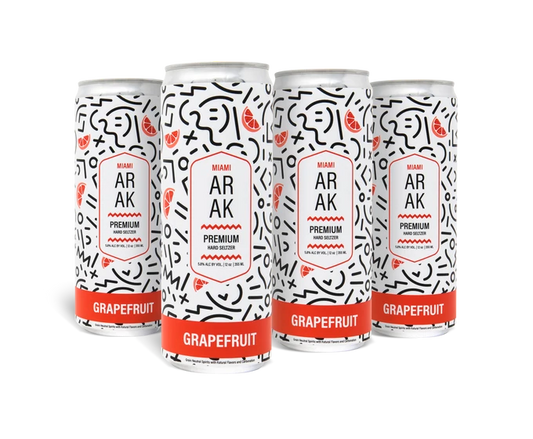 Miami Arak Grapefruit Hard Seltzer 12oz 4-Pack Can