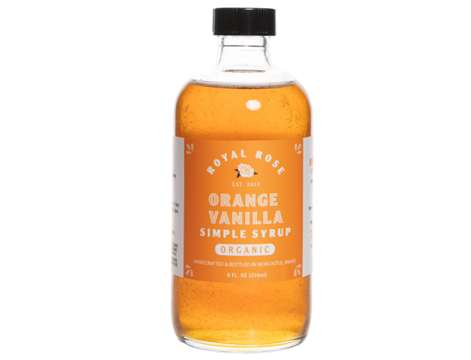 Royal Rose Orange Vanilla Syrup 8oz Bottle