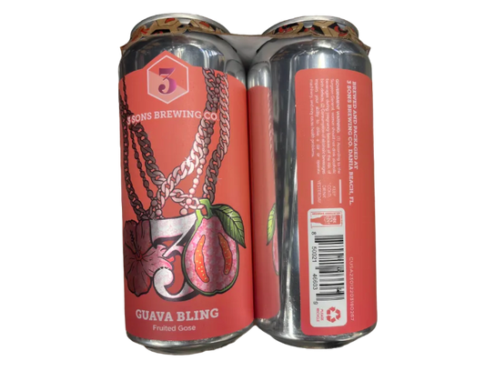 Three Sons Guava Bling 16oz 4-Pack Can (Scan Correct Item)