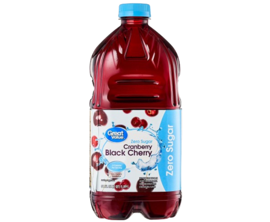 Great Value Zero Sugar Cranberry Black Cherry 64oz