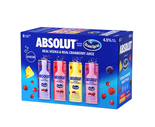 Absolut Ocean Spray Assorted 355ml 8-Pack Can