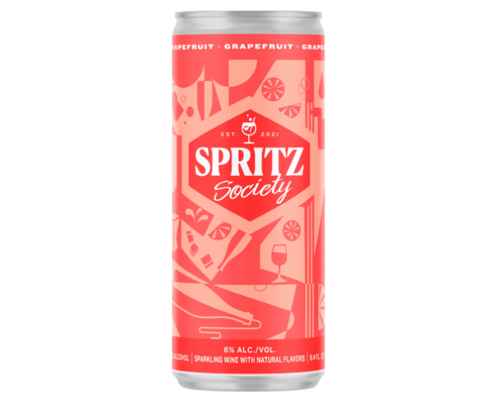 Spritz Society Grape Fruit 8.4oz 4-Pack Can