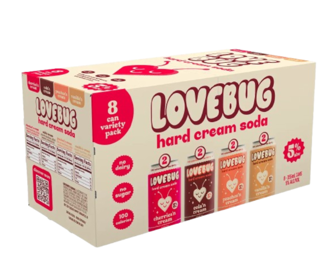 LoveBug Hard Cream Soda Variety 12oz 8-Pack Can
