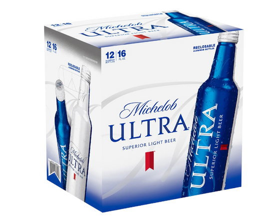 Michelob Ultra 16oz 12-Pack Aluminium Bottle