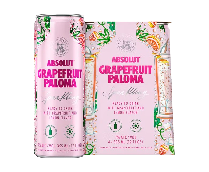 Absolut Grapefruit Paloma 355ml 4-Pack Can