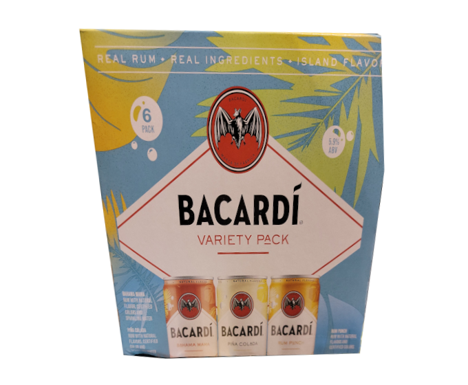 Bacardi Mix Variety Pack 355ml 6-Pack Can (Rum/Bah/Pina)